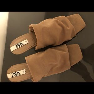 Mesh Zara mules, clear heels